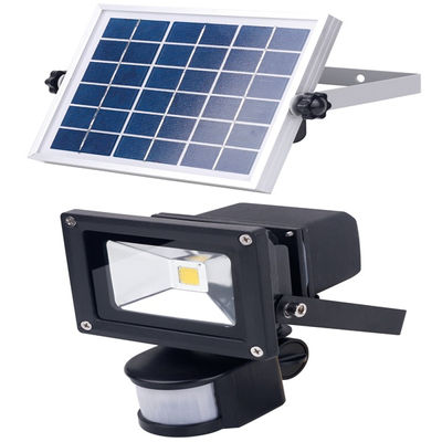 Projecteur 10w LED avec détecteur de présence, batterie, panneau solaire