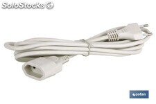 Prolongador de cable bipolar | Apto para enchufe de tipo espiga | Cable de 3 y 5