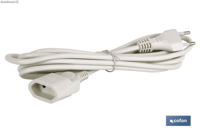 Prolongador de cable bipolar | Apto para enchufe de tipo espiga | Cable de 3 y 5