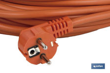 Prolongador de cable bipolar IP 44 | Con toma de tierra lateral | Cable de 10 y