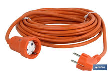 Prolongador de cable bipolar IP 44 | Con toma de tierra lateral | Cable de 10 y