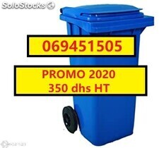 promo Bacs à ordures 120 L pubelle barkassa