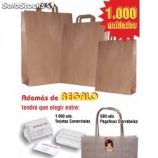 Promoçao 1000 sacos impressos em papel kraft em vários tamanhos