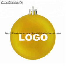 Promotion de boules LOGO de décoration de Noël de haute qualité et bon marché