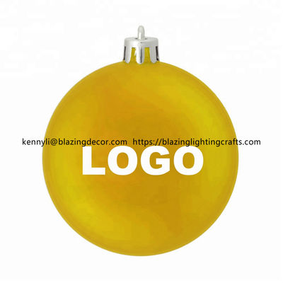Promotion de boules LOGO de décoration de Noël de haute qualité et bon marché
