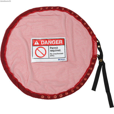 Protection en maille rouge verrouillable - Autorisation requise - M