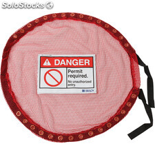 Protection en maille rouge verrouillable - Autorisation requise - S