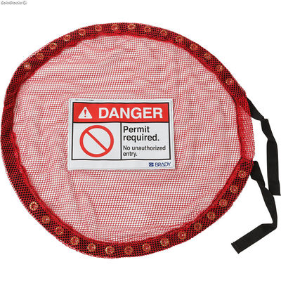Protection en maille rouge verrouillable - Autorisation requise - S