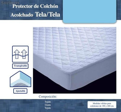 Protector de Colchón Acolchado Tela/Tela (Sin plastico)