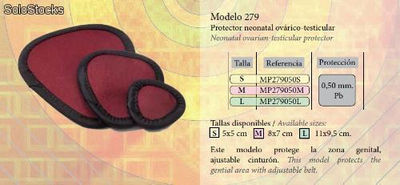 Protector neonatal ovárico-testicular, talla:m; 0,50mm Pb