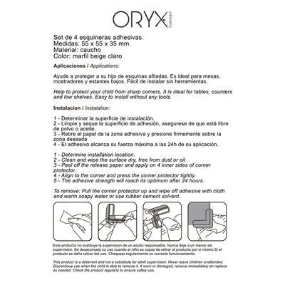 Protector Oryx Esquinas Muebles Caucho(bister.4piezas) - Foto 4