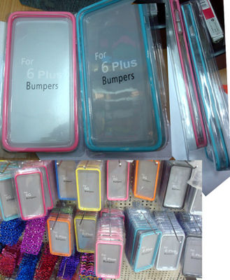 proveedor iphone 5/6/6 Plus/5s/5c/4s Middle transparent Bumper casos exportador