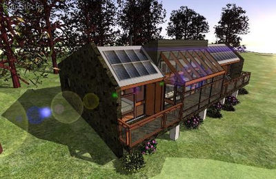 Proyecto de arquitectura para vivienda de alta eficiencia energética 140 m2