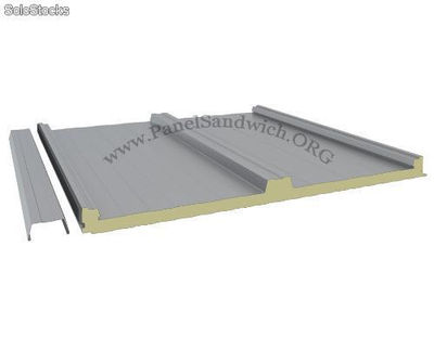 PTA3SB Panel Sándwich Cubierta Tapajuntas / Silver Metalic-Blanco / Esp: 3 cm