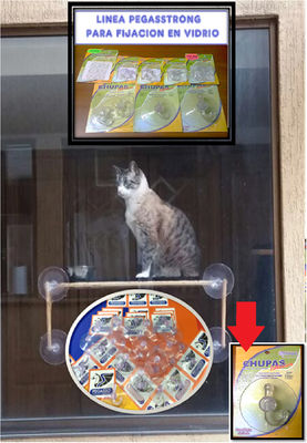 Publicidad Chupa 11cm Transparente Re movible para Casa Gato Mascota x 1und - Foto 3