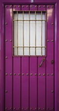 Puerta alumunio rosa lila - Lilac pink aluminum door