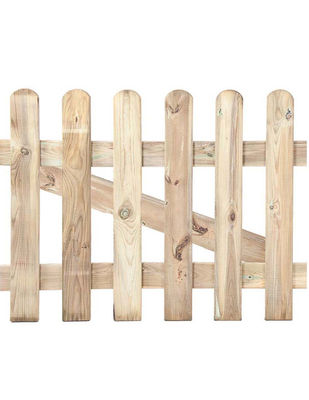 Puerta de valla clásica de madera 100x100 cm.