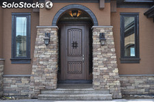 Puerta exterior rustica madera natural