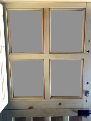 Puerta rústica de madera partida con postigo - Foto 5