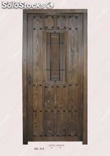 Puertas de madera con reja