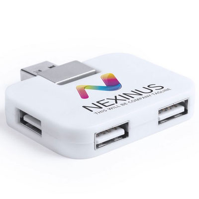 Puerto USB 2.0 de diseño minimalista en color blanco. C