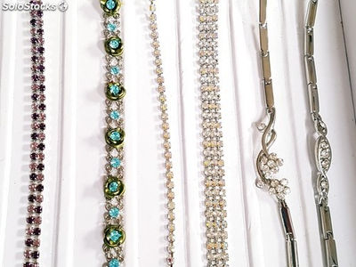pulseiras de aço glamour e semelhante Cristal Swarosk - Foto 2