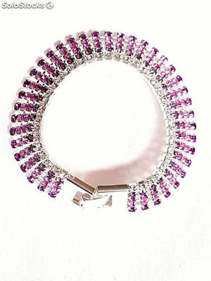 pulseiras de aço glamour e semelhante Cristal Swarosk - Foto 3