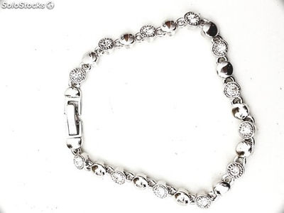 pulseiras de aço glamour e semelhante Cristal Swarosk - Foto 4