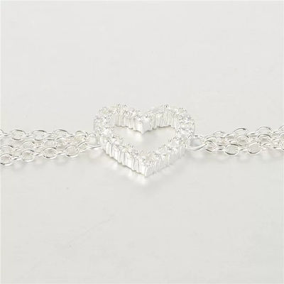 Pulsera de amor corazón de plata - Foto 2