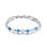 pulsera de plata con ópalos azules para dama joyería de moda - 1