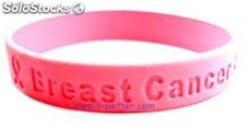 pulsera de silicona con texto bajo relieve