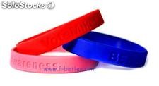 pulsera de silicone bajo relieve para regalos promocionales