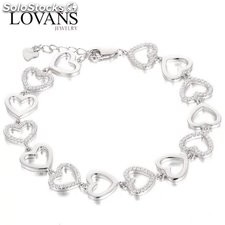 Pulsera Lovans jewelry corazónsito amor con zirconia en plata