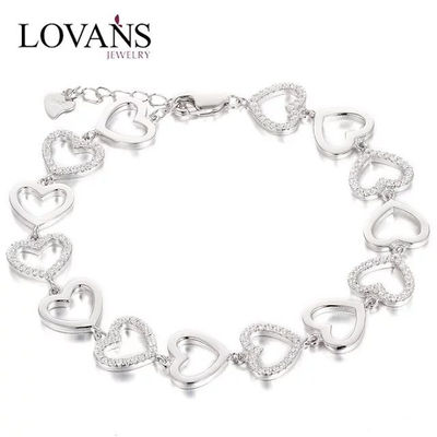 Pulsera Lovans jewelry corazónsito amor con zirconia en plata