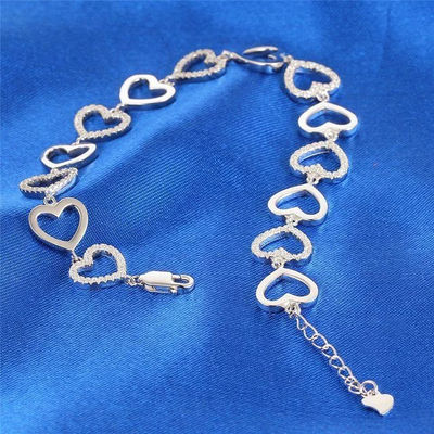 Pulsera Lovans jewelry corazónsito amor con zirconia en plata - Foto 3