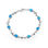 pulsera ópalos azules forma de elipse para mujer de plata - 1