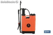Pulverizador Espalda Manual | Capacidad: 12 litros | Color: Naranja/Negro