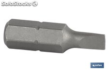 Punta plana para atornillador | Fabricada en acero al cromo vanadio | Medidas de