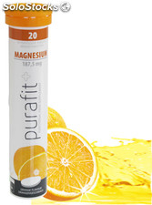 Purafit+ Magnésium 187.5 Mg Sans Sucre Au Goût Orange
