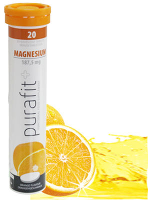 Purafit+ Magnésium 187.5 Mg Sans Sucre Au Goût Orange