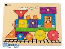 Puzle andreutoys madera tren 10 piezas