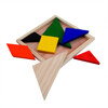 Puzzle de madera con piezas multicolor para despertar e
