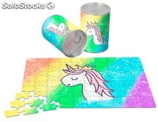 Puzzle en lata regalo unicornio