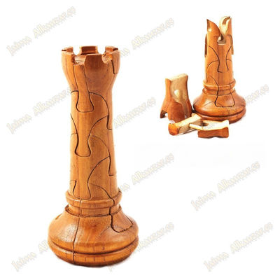 Puzzle holzturm riesenschach - wit - 15 cm - qualität