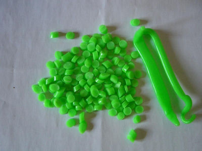 PVC reprocesado Granza de color verde