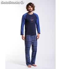Pyjama Azzaro Checked Blue