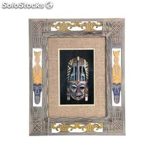 Quadri con maschere africane con cornici in legno. Stock 39-