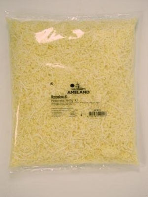 Queso Mozzarella pura 40% M.G. Picada 6 bolsas x 1kg marca AMELAND