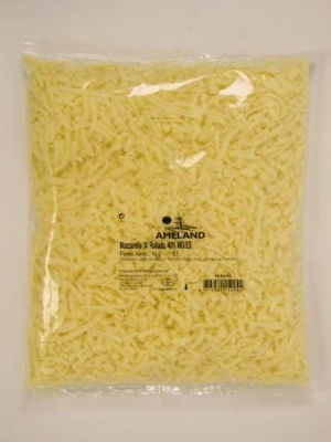 Queso Mozzarella Rallada 40% materia grasa AMELAND Cajas de 6x1kg