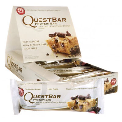 Quest bar - chocolate chip cookie dough (12 bars)